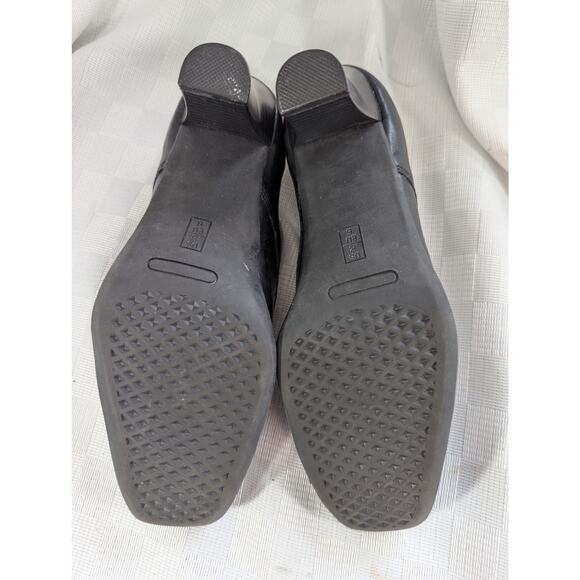 AEROSOLES! "FLEXATION" RUBBER SOLE, GENUINE BLACK LEATHER BOOTIES, HEELS! SZ 8M - Picture 9 of 10